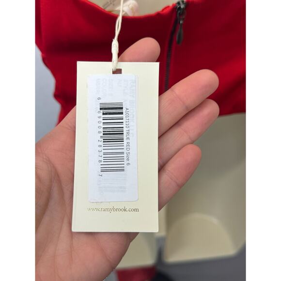 🔥 Ramy Brook Red Wrap Corset Top Sz 6 | Holiday Baddie Energy 💋 NWT - Picture 14 of 15